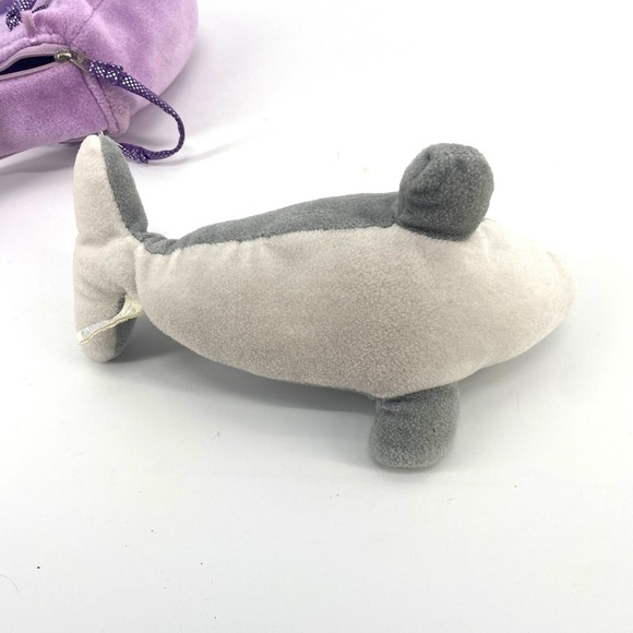 Sea World Dolphin Plush Purse Lavender Kids Handbag Hearts Accents Souvenir - Picture 15 of 15